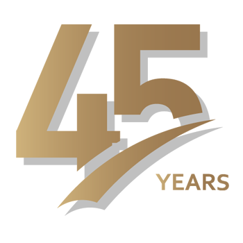 florida stucco, 45 year anniversary banner